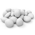 Gibson Living Gibson Living RFA1000WH-GL Light Weight Ceramic Fiber Gas Ethanol Electric Fireplace Pebbles in White - Set of 24 RFA1000WH-GL